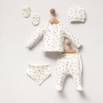 %100 Pamuklu Arılı Hastane Çıkışı Seti