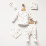 %100 Pamuklu Çam Ağaçlı Hastane Çıkışı Seti