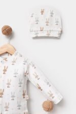 %100 Pamuklu Uzun Kulaklı Tavşancık Hastane Çıkışı Seti - Görsel 3