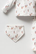 %100 Pamuklu Havuçlu Hastane Çıkışı Seti - Görsel 2