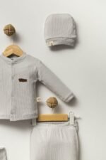 %100 Pamuklu Fitilli Hastane Çıkışı Seti - Görsel 3