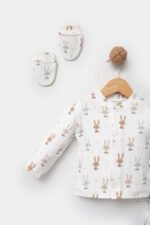 %100 Pamuklu Uzun Kulaklı Tavşancık Hastane Çıkışı Seti - Görsel 2