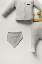 %100 Pamuklu Fitilli Hastane Çıkışı Seti - Görsel 4