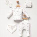 %100 Pamuklu Trenli Hastane Çıkışı Seti