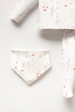 %100 Pamuklu Çiçekli Hastane Çıkışı Seti - Görsel 2