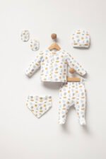 %100 Pamuklu Kirpili Hastane Çıkışı Seti