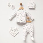 %100 Pamuklu Hayvanlar Alemi Hastane Çıkışı Seti