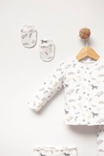 %100 Pamuklu Hayvanlar Alemi Hastane Çıkışı Seti - Görsel 2