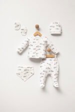 %100 Pamuklu Kamyonlu Hastane Çıkışı Seti