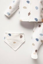 %100 Pamuklu Puanlı Hastane Çıkışı Seti - Görsel 2