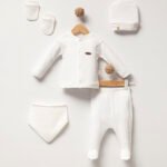 %100 Pamuklu Fitilli Hastane Çıkışı Seti