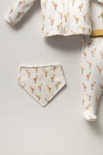 %100 Pamuklu Flamingolu Hastane Çıkışı Seti - Görsel 2