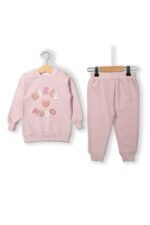 %100 Pamuklu Süzene Nakışlı Girly Mood İkili Takım - Görsel 3