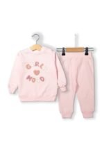 %100 Pamuklu Süzene Nakışlı Girly Mood İkili Takım - Görsel 2