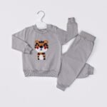 %100 Pamuklu Süzene Nakışlı Kaplanlı İkili Takım - Görsel 7