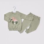 %100 Pamuklu Süzene Nakışlı Kuğulu İkili Takım - Görsel 8