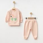 %100 Pamuklu Süzene Nakışlı Kuğulu İkili Takım - Görsel 4