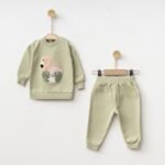 %100 Pamuklu Süzene Nakışlı Kuğulu İkili Takım - Görsel 5