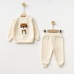 %100 Pamuklu Süzene Nakışlı Kaplanlı İkili Takım - Görsel 2