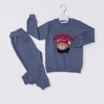 %100 Pamuklu Süzene Nakışlı Ayıcıklı İkili Takım - Görsel 2